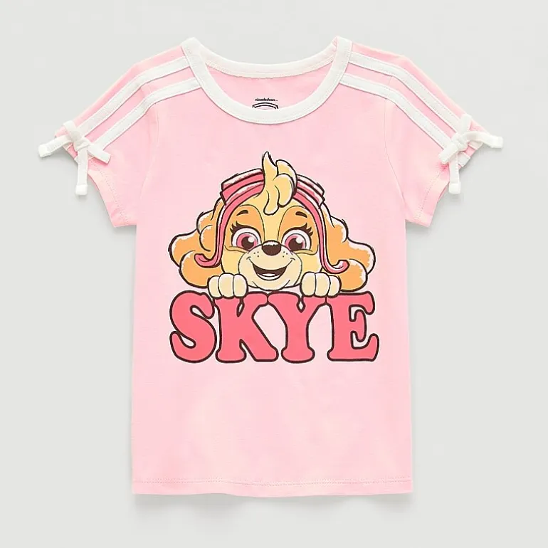 Grayson Little Toddler Girls Crew Neck Short Sleeve Relaxed Fit Paw Patrol Graphic T-Shirt