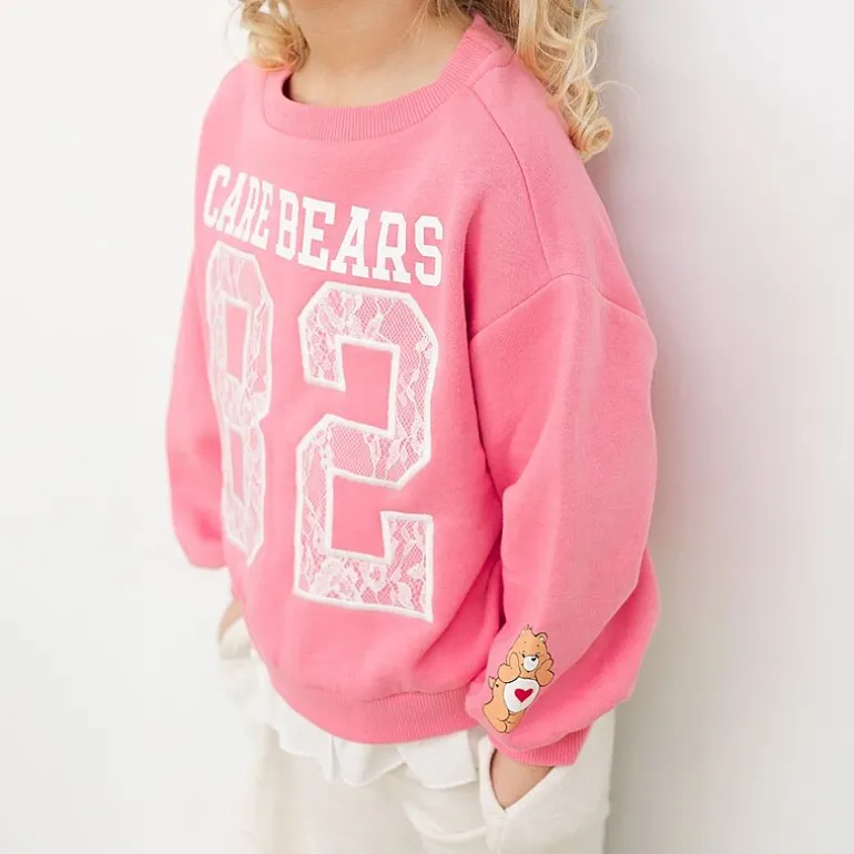 Grayson Little Toddler Girls Crew Neck Long Sleeve Care Bears Sweatshirt
