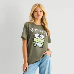 Grayson Threads, The Label Kerropi Boyfriend Womens Juniors Crew Neck Short Sleeve Loose Fit Graphic T-Shirt