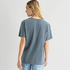 Grayson Threads, The Label New York Boyfriend Tee Womens Juniors Crew Neck Short Sleeve Loose Fit Graphic T-Shirt