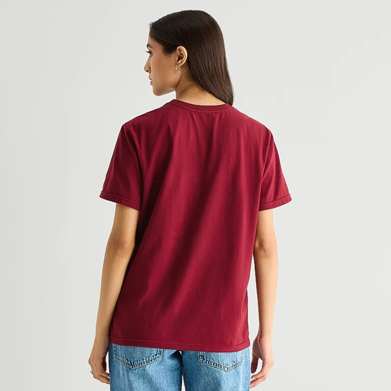 Grayson Threads, The Label Womens Juniors Crew Neck Short Sleeve Loose Fit Snoopy Graphic T-Shirt