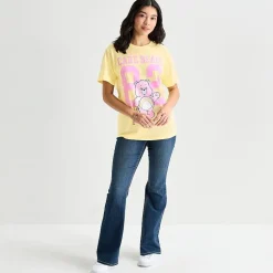 Grayson Threads, The Label Womens Juniors Crew Neck Short Sleeve Care Bears Graphic T-Shirt