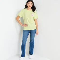 Grayson Threads, The Label  Womens Juniors Crew Neck Short Sleeve Snoopy Graphic T-Shirt