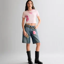 Grayson Threads, The Label Womens Juniors Crew Neck Short Sleeve Fitted Betty Boop Graphic T-Shirt