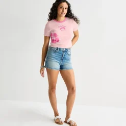 Grayson Threads, The Label Womens Juniors Crew Neck Short Sleeve Fitted Betty Boop Graphic T-Shirt