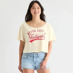 Grayson Threads, The Label Womens Juniors Scoop Neck Short Sleeve Fitted Graphic T-Shirt