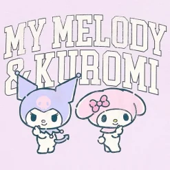 Grayson Threads, The Label Womens Juniors Crew Neck Short Sleeve Loose Fit Kuromi My Melody Graphic T-Shirt