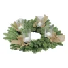 Green and Brown Pine Artificial Christmas Wreath with Candle Holder - 21-Inch  Unlit