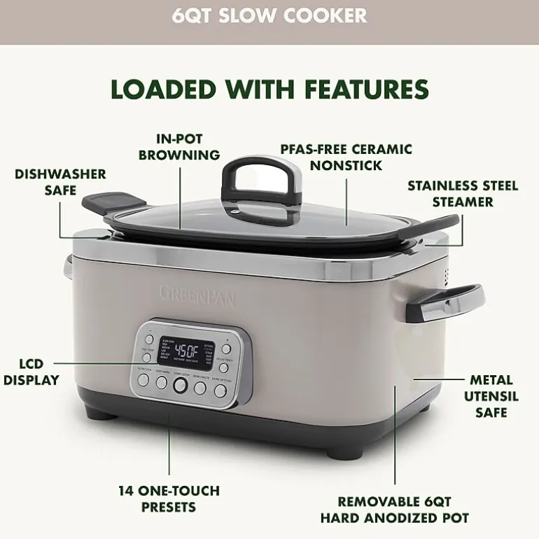 GreenPan Elite 6 Qt Slow Cooker