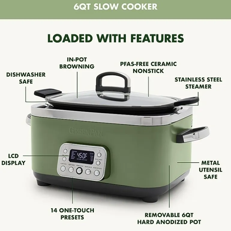 GreenPan Elite 6 Qt Slow Cooker