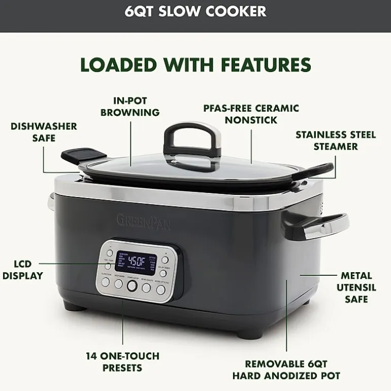 GreenPan Elite 6 Qt Slow Cooker