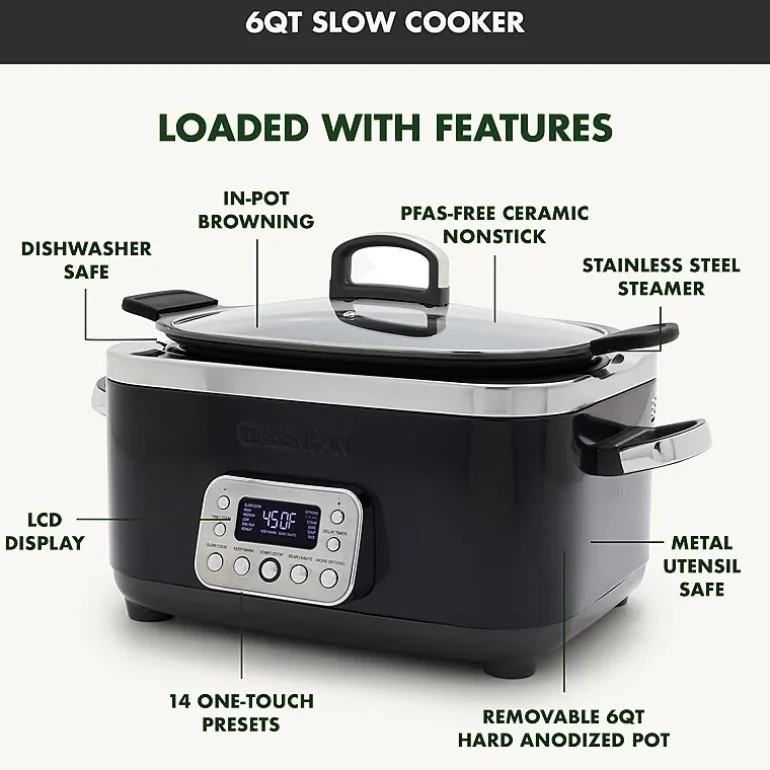 GreenPan Elite 6 Qt Slow Cooker