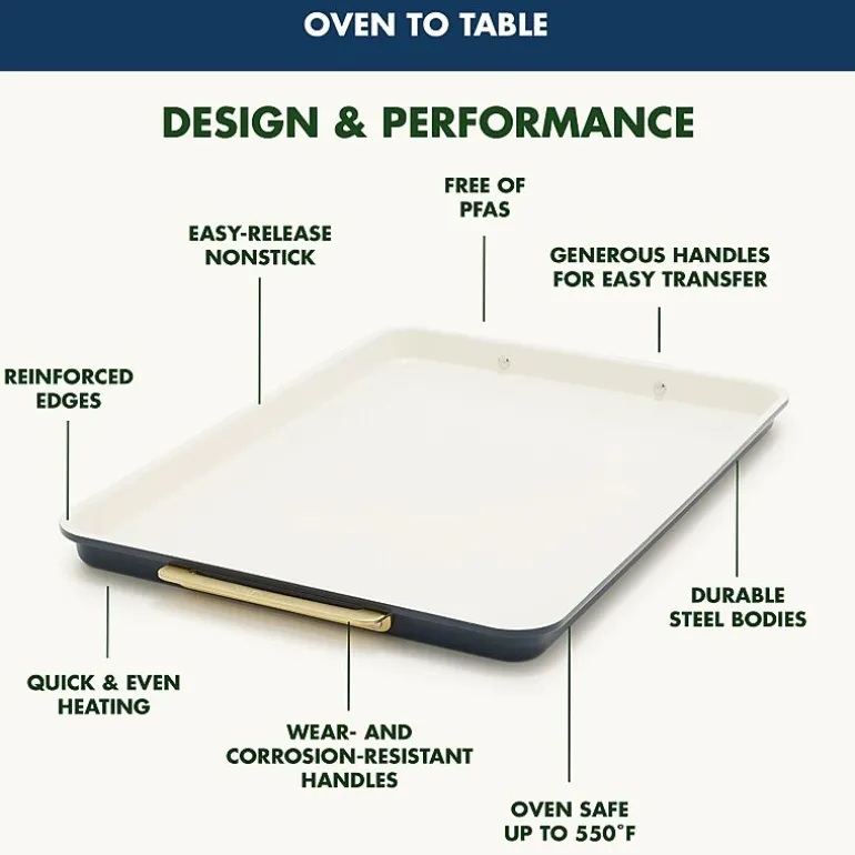 GreenPan Reserve Bakeware 13"X9" Cookie Sheet