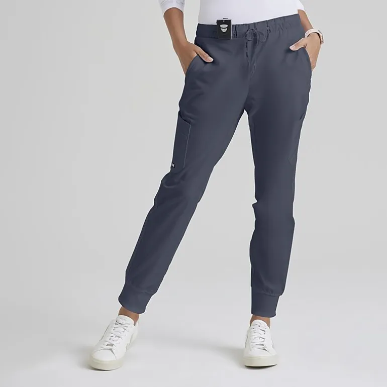 Grey's Anatomy™ by Barco Classic Grp534 Kira 5-Pocket Mid-Rise Jogger Womens Petite Moisture Wicking Scrub Pant