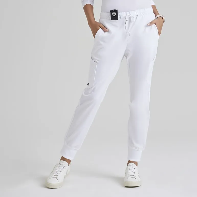 Grey's Anatomy™ by Barco Classic Grp534 Kira 5-Pocket Mid-Rise Jogger Womens Petite Moisture Wicking Scrub Pant