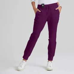 Grey's Anatomy™ by Barco Classic Grp534 Kira 5-Pocket Mid-Rise Jogger Womens Petite Moisture Wicking Scrub Pant