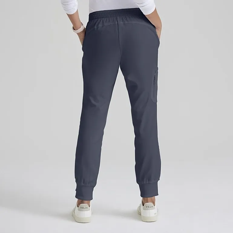 Grey's Anatomy™ by Barco Classic Grp534 Kira 5-Pocket Mid-Rise Jogger Womens Petite Moisture Wicking Scrub Pant