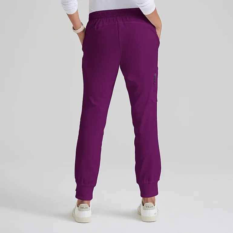 Grey's Anatomy™ by Barco Classic Grp534 Kira 5-Pocket Mid-Rise Jogger Womens Petite Moisture Wicking Scrub Pant