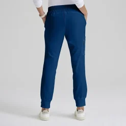 Grey's Anatomy™ by Barco Classic Grp534 Kira 5-Pocket Mid-Rise Jogger Womens Petite Moisture Wicking Scrub Pant