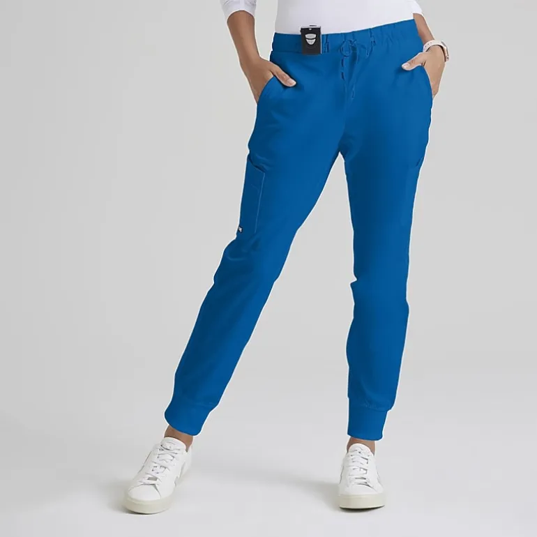 Grey's Anatomy™ by Barco Classic Grp534 Kira 5-Pocket Mid-Rise Jogger Womens Petite Moisture Wicking Scrub Pant