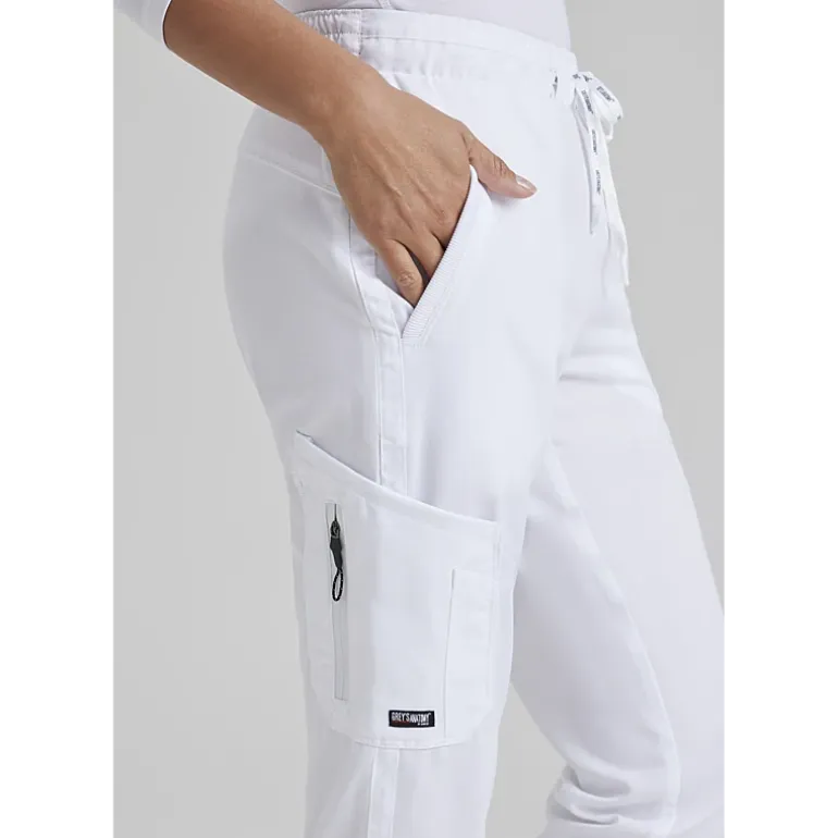 Grey's Anatomy™ by Barco Classic Grp534 Kira 5-Pocket Mid-Rise Jogger Womens Petite Moisture Wicking Scrub Pant