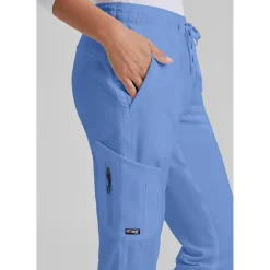 Grey's Anatomy™ by Barco Classic Grp534 Kira 5-Pocket Mid-Rise Jogger Womens Petite Moisture Wicking Scrub Pant