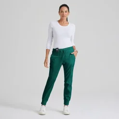 Grey's Anatomy™ by Barco Classic Grp534 Kira 5-Pocket Mid-Rise Jogger Womens Petite Moisture Wicking Scrub Pant