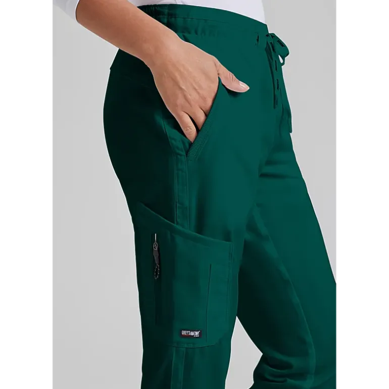 Grey's Anatomy™ by Barco Classic Grp534 Kira 5-Pocket Mid-Rise Jogger Womens Petite Moisture Wicking Scrub Pant