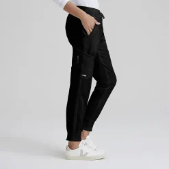 Grey's Anatomy™ by Barco Classic Grp534 Kira 5-Pocket Mid-Rise Jogger Womens Petite Moisture Wicking Scrub Pant