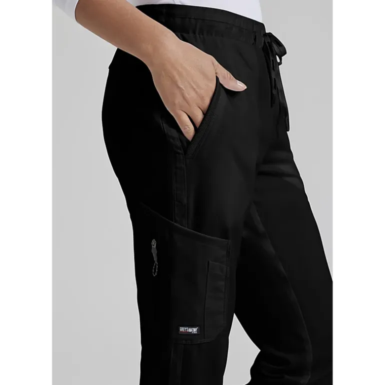 Grey's Anatomy™ by Barco Classic Grp534 Kira 5-Pocket Mid-Rise Jogger Womens Petite Moisture Wicking Scrub Pant