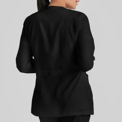Grey's Anatomy™ by Barco Classic 4450 Jamie 4-Pocket Crewneck Snap-Front Womens Plus Tall Tag Free Scrub Jackets