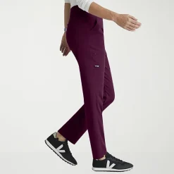 Grey's Anatomy™ by Barco Spandex Stretch Direct Grsp633 Relay 5-Pocket Mid-Rise Straight Leg Womens Petite Stretch Fabric Moisture Wicking Wrinkle Resistant Scrub Pant