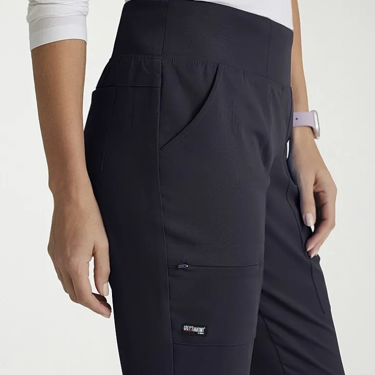 Grey's Anatomy™ by Barco Spandex Stretch Direct Grsp633 Relay 5-Pocket Mid-Rise Straight Leg Womens Petite Stretch Fabric Moisture Wicking Wrinkle Resistant Scrub Pant