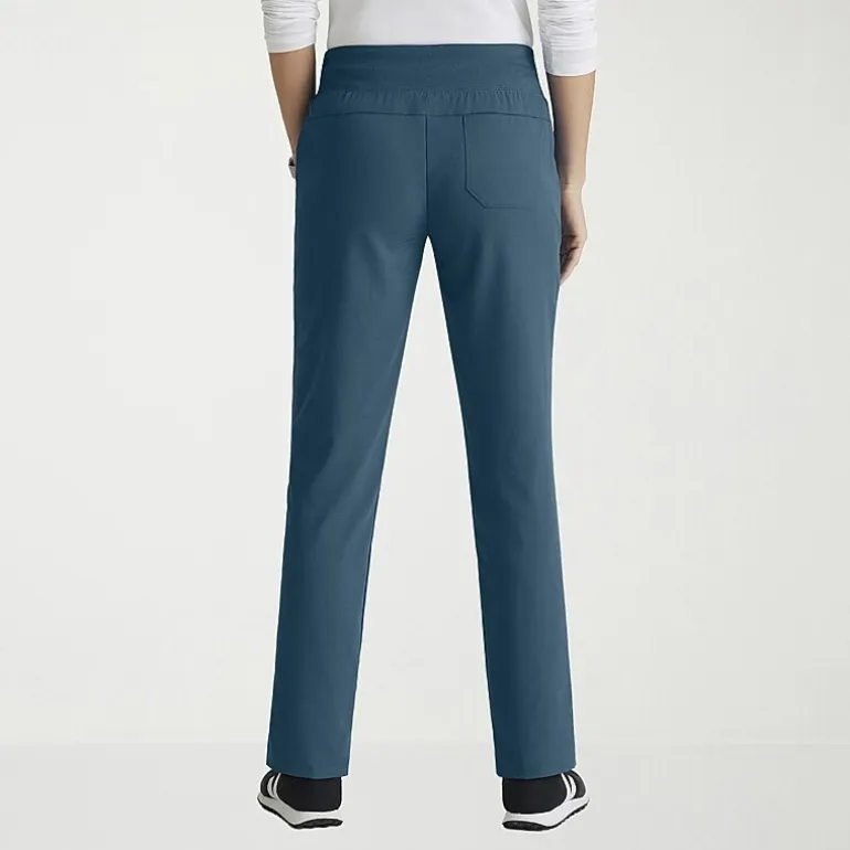 Grey's Anatomy™ by Barco Spandex Stretch Direct Grsp633 Relay 5-Pocket Mid-Rise Straight Leg Womens Petite Stretch Fabric Moisture Wicking Wrinkle Resistant Scrub Pant