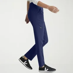 Grey's Anatomy™ by Barco Spandex Stretch Direct Grsp633 Relay 5-Pocket Mid-Rise Straight Leg Womens Petite Stretch Fabric Moisture Wicking Wrinkle Resistant Scrub Pant