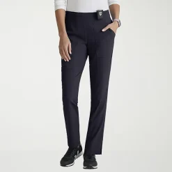 Grey's Anatomy™ by Barco Spandex Stretch Direct Grsp633 Relay 5-Pocket Mid-Rise Straight Leg Womens Petite Stretch Fabric Moisture Wicking Wrinkle Resistant Scrub Pant