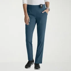 Grey's Anatomy™ by Barco Spandex Stretch Direct Grsp633 Relay 5-Pocket Mid-Rise Straight Leg Womens Petite Stretch Fabric Moisture Wicking Wrinkle Resistant Scrub Pant