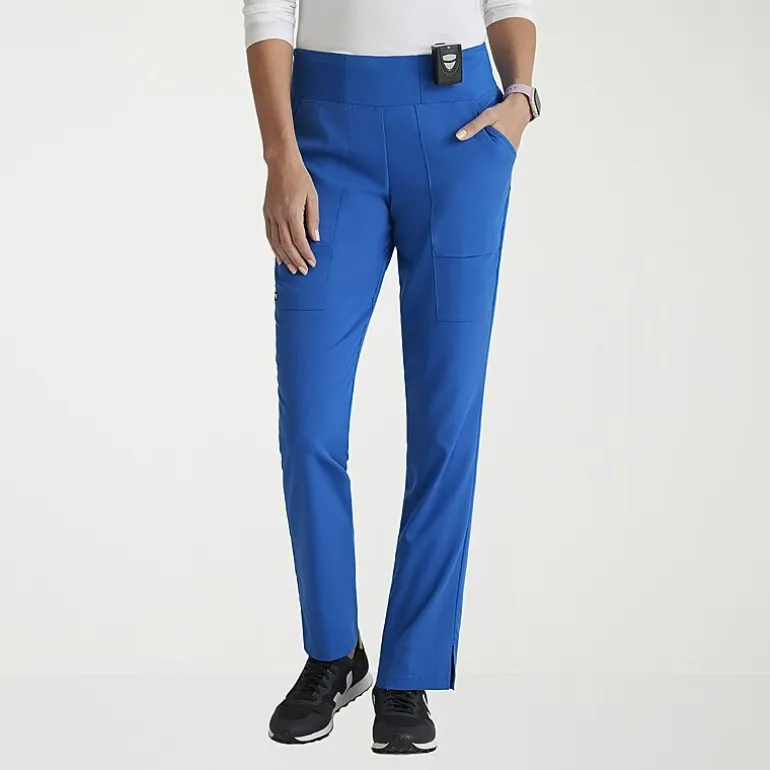 Grey's Anatomy™ by Barco Spandex Stretch Direct Grsp633 Relay 5-Pocket Mid-Rise Straight Leg Womens Plus Tall Stretch Fabric Moisture Wicking Wrinkle Resistant Scrub Pant