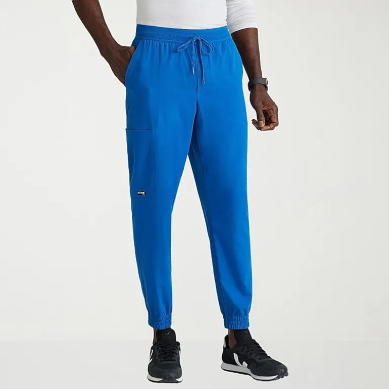 Grey's Anatomy™ by Barco Spandex Stretch Direct Grsp634 Striker 4-Pocket Jogger Mens Big and Tall Stretch Fabric Moisture Wicking Wrinkle Resistant Scrub Pant