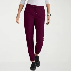Grey's Anatomy™ by Barco Spandex Stretch Direct Grsp632 Dash 5-Pocket Mid-Rise Jogger Womens Plus Tall Stretch Fabric Moisture Wicking Wrinkle Resistant Scrub Pant