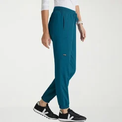 Grey's Anatomy™ by Barco Spandex Stretch Direct Grsp632 Dash 5-Pocket Mid-Rise Jogger Womens Plus Tall Stretch Fabric Moisture Wicking Wrinkle Resistant Scrub Pant