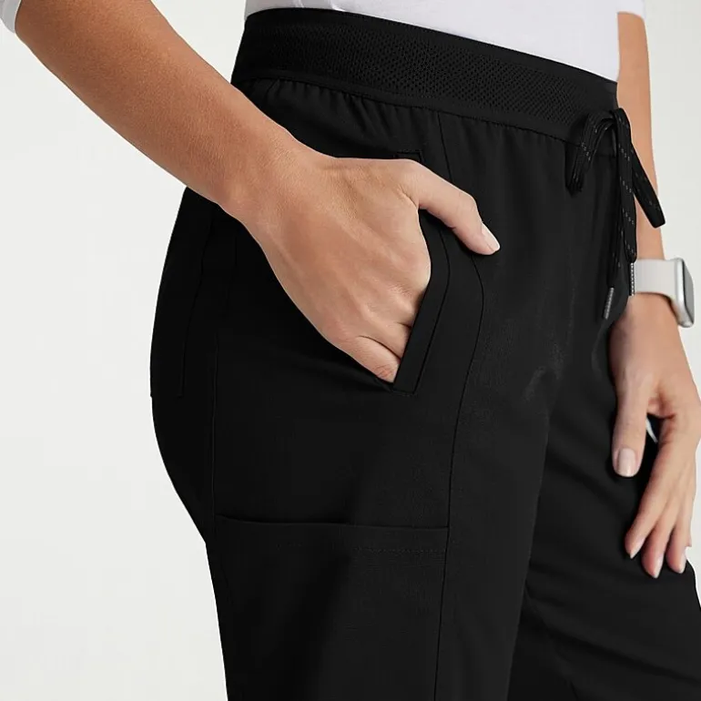 Grey's Anatomy™ by Barco Spandex Stretch Direct Grsp632 Dash 5-Pocket Mid-Rise Jogger Womens Plus Tall Stretch Fabric Moisture Wicking Wrinkle Resistant Scrub Pant