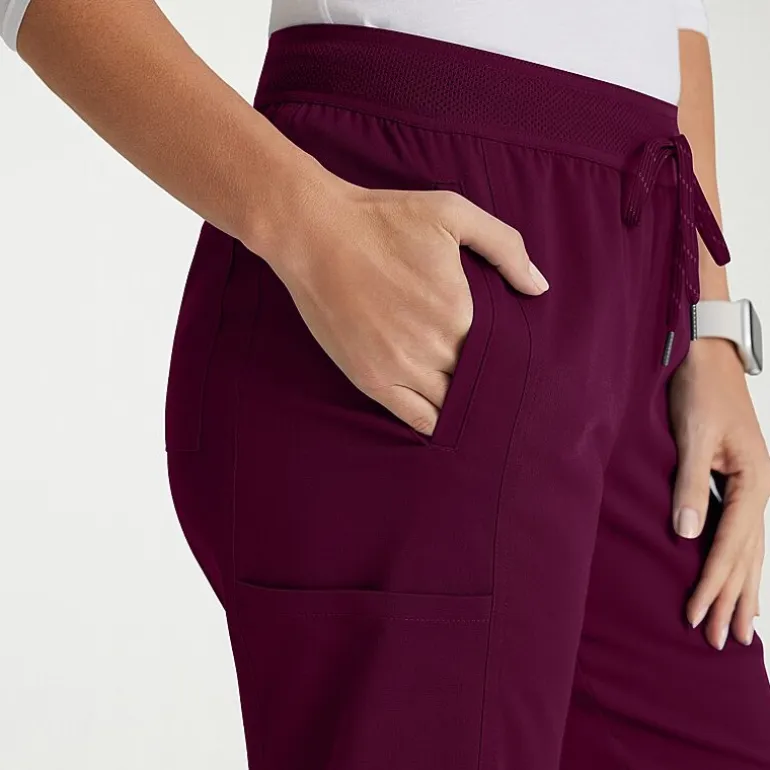 Grey's Anatomy™ by Barco Spandex Stretch Direct Grsp632 Dash 5-Pocket Mid-Rise Jogger Womens Plus Tall Stretch Fabric Moisture Wicking Wrinkle Resistant Scrub Pant