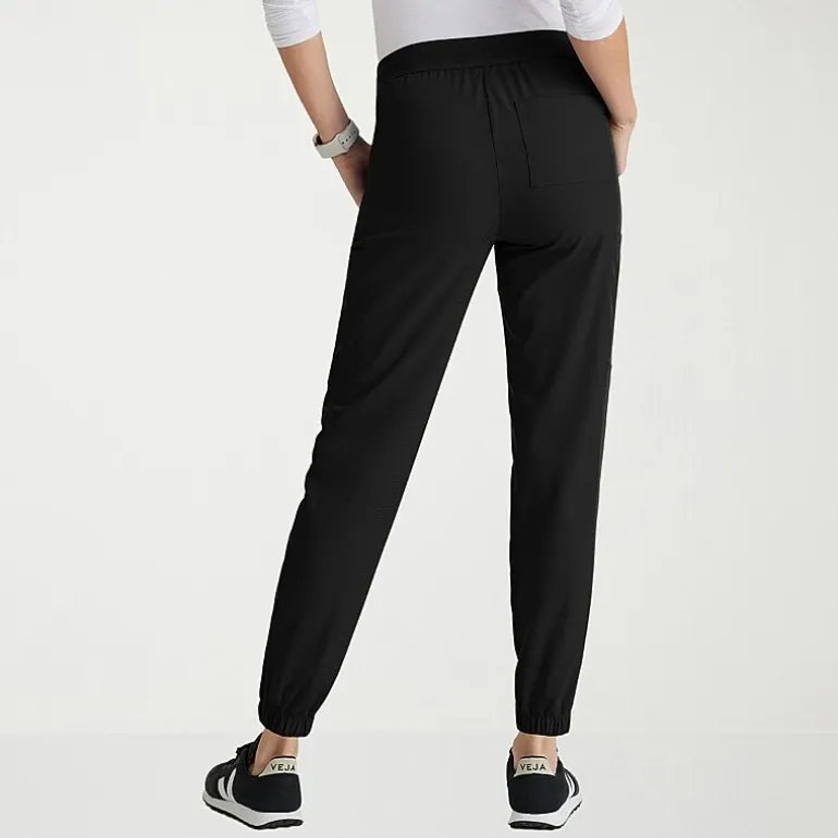 Grey's Anatomy™ by Barco Spandex Stretch Direct Grsp632 Dash 5-Pocket Mid-Rise Jogger Womens Plus Tall Stretch Fabric Moisture Wicking Wrinkle Resistant Scrub Pant