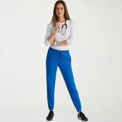 Grey's Anatomy™ by Barco Spandex Stretch Direct Grsp632 Dash 5-Pocket Mid-Rise Jogger Womens Plus Tall Stretch Fabric Moisture Wicking Wrinkle Resistant Scrub Pant