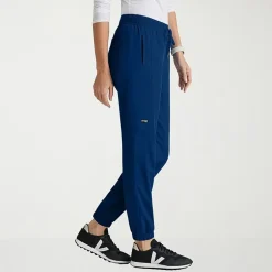 Grey's Anatomy™ by Barco Spandex Stretch Direct Grsp632 Dash 5-Pocket Mid-Rise Jogger Womens Plus Tall Stretch Fabric Moisture Wicking Wrinkle Resistant Scrub Pant
