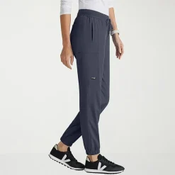 Grey's Anatomy™ by Barco Spandex Stretch Direct Grsp632 Dash 5-Pocket Mid-Rise Jogger Womens Plus Tall Stretch Fabric Moisture Wicking Wrinkle Resistant Scrub Pant