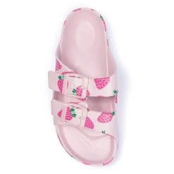Ground Up Little & Big Kid Girls Strawberry Slide Sandals