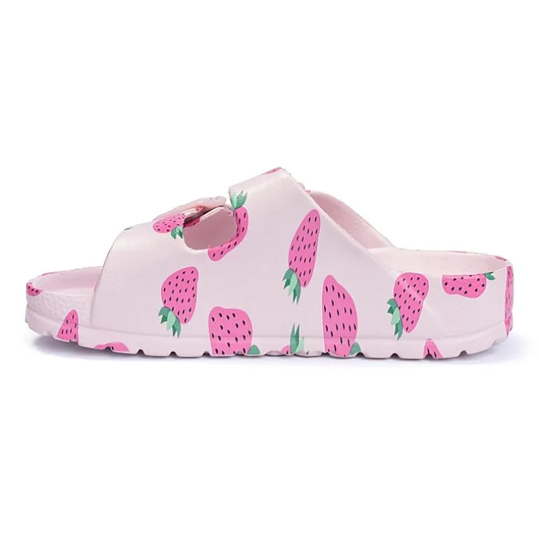 Ground Up Little & Big Kid Girls Strawberry Slide Sandals