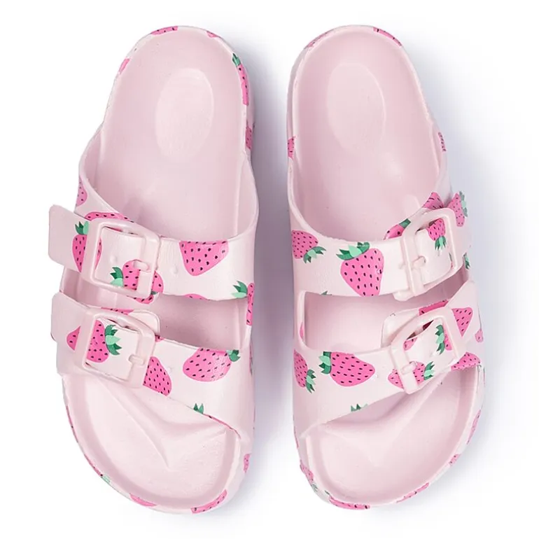 Ground Up Little & Big Kid Girls Strawberry Slide Sandals